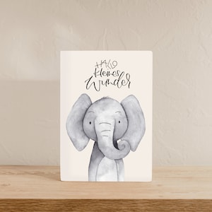 Karte Elefant, Karte zur Geburt, Karte Baby, Babykarte, Geschenkidee Baby, Geschenk zur Geburt, Postkarte Naturpapier im Format A6