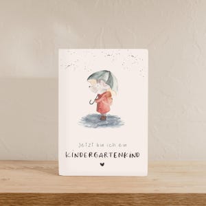 Karte "Jetzt bin ich ein Kindergartenkind" Maus // Geschenkkarte Kindergartenkind // Meilensteinkarte Krippenkind
