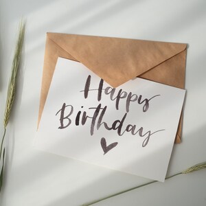Karte Happy Birthday | Geburtstagskarte Gratulationskarte Glückwunschkarte schlichte Geburtstagskarte Mann Frau Karte Freundin Geschenkkarte