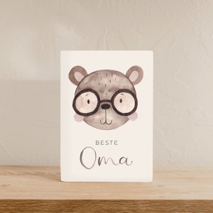 Karte Bär "Beste Oma" A6 | Karte Muttertag Muttertagsgeschenk Geschenkkarte Oma Geburtstagskarte Oma Karte Mama Geschenk Mamatag