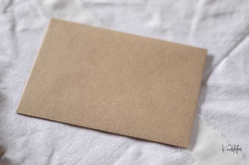 Kraft paper envelope for A6 format cards, card envelope for folded cards image 3