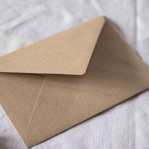Kraft paper envelope for A6 format cards, card envelope for folded cards image 2