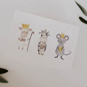 Weihnachtskarte Heilig 3 Könige, Winterkarte, Geschenkidee Kinder Weihnachten, Postkarte Weihnachten Kind, Geschenkkarte Weihnachten
