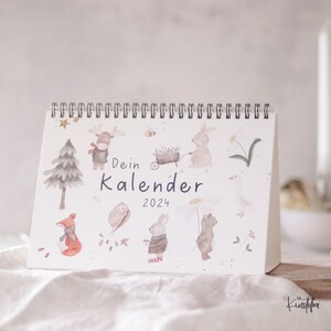 Votre calendrier de bureau 2024 Calendrier familial 2024 Cadeau de Pâques enfant Planificateur familial Calendrier pour enfants Planificateur de table Cadeau enfants image 3