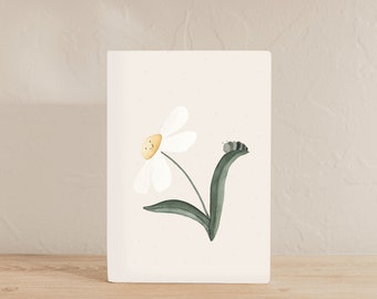 Carte fleur avec chenille A6, carte d'anniversaire enfant, carte postale enfant, carte de Pâques, carte cadeau enfant, idée cadeau enfant, carte printemps