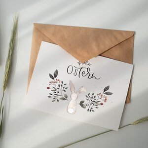 Karte zur Ostern, Osterhase, Frohe Ostern Karte Hase Osterkarte Frühlingskarte Geschenkkarte Kinder Geschenk Ostern Kinder