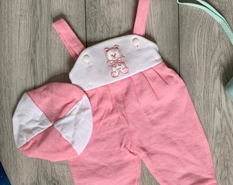 Romper bebé clásico recién nacido, peto bebé acogedor, regalo de niña recién nacida, ropa de bebé vintage, regalo de baby shower
