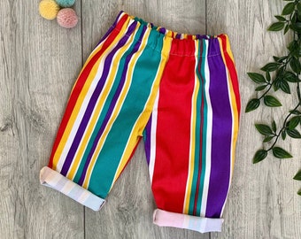 Retro Baby Trousers, Boho Vintage Baby Pants, Quirky Baby Clothes, Floral, Aztec, Striped Baby Clothes, Cotton Baby Clothes