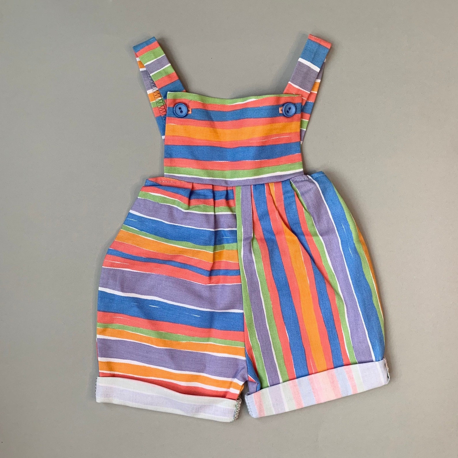 Retro Vintage Baby Romper Candy Stripe Cotton Unisex Gender Etsy UK