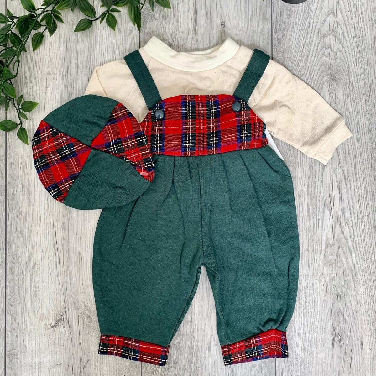 Sweet Tartan Baby Romper 4027