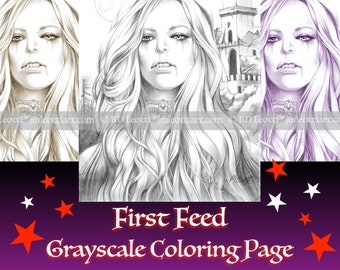 vampire coloring etsy