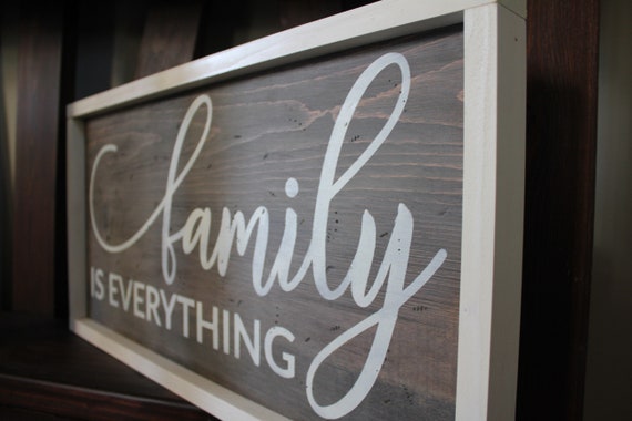 Handmade Wooden Plaque Family is the key to everything 