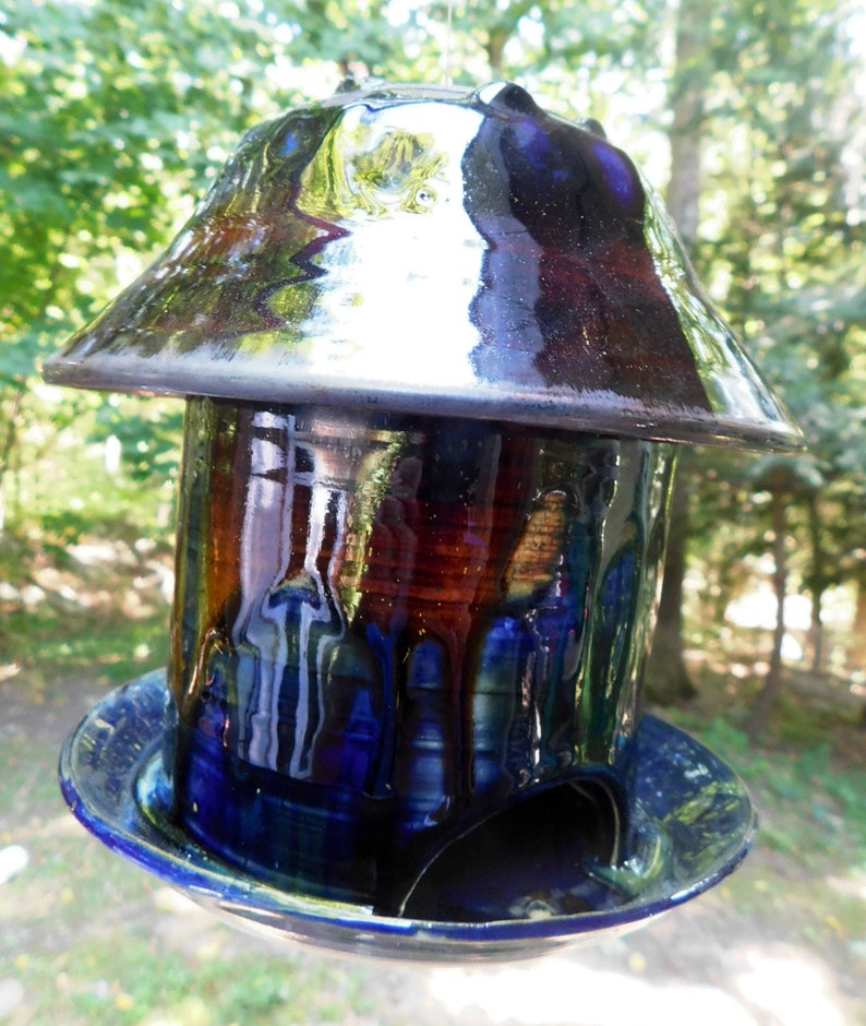 Handmade ceramic bird feeders with an extra large capacity Etsy