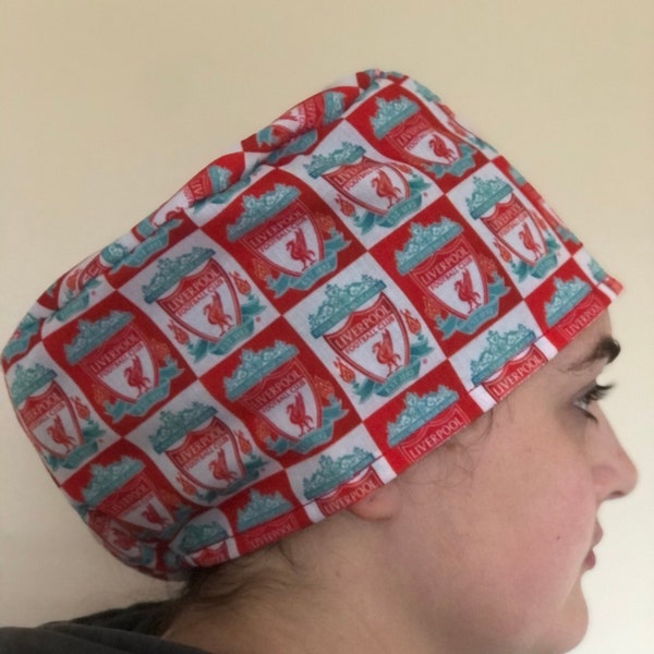 Theatre scrub hat Cap Liverpool FC medical surgical doctors nurses ODP Anaesthetist Midwife vet cook unisex onesize