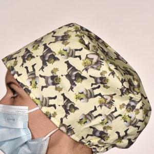 Gorros quirúrgicos con estampado de dibujos animados para cirujanos médicos, anestesistas, doctores, enfermeras, parteras, dentistas, veterinarios, cocineros, unisex