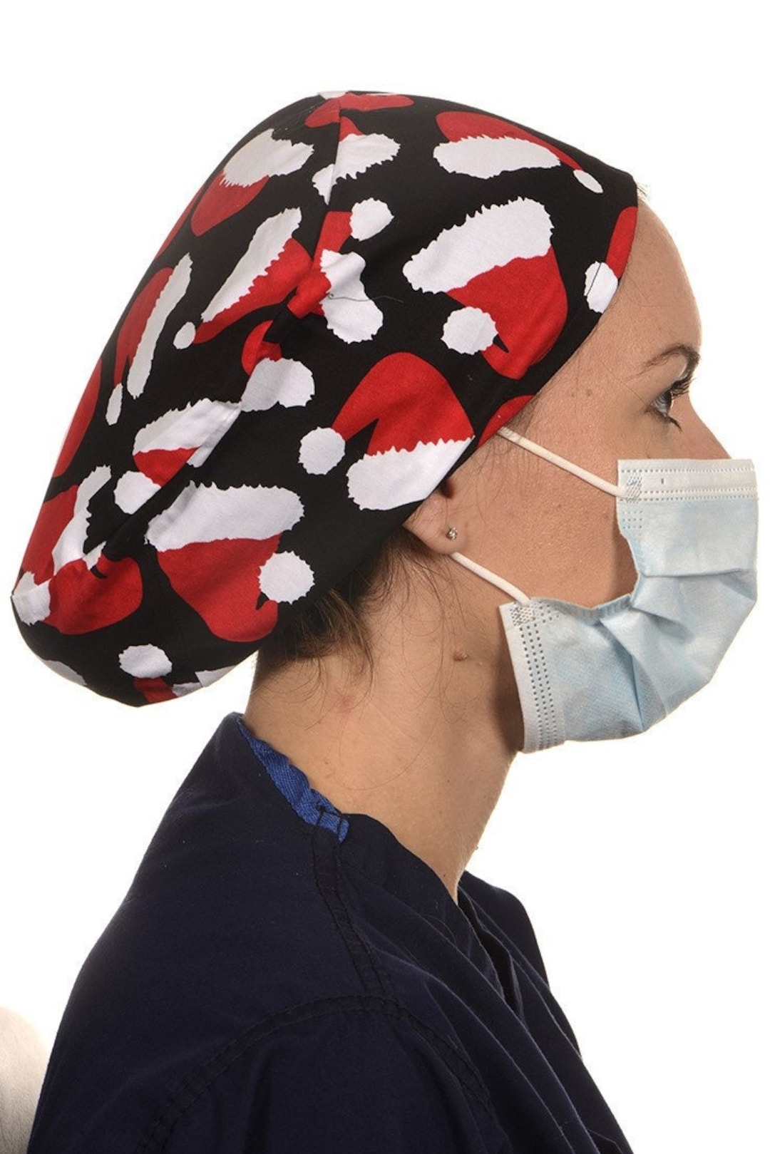 Surgical Theatre Scrub Hats Santa Claus Surgical Medical Doctor Midwife