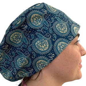Theatre  scrub hats Caps  paisley pattern obstetrician gynaecologist surgical doctors nurses midwife ODP Anaesthetist vet Fertility