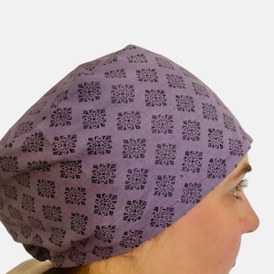 Theatre Scrub Hats Caps purple / green diamond Print Surgeon Medical ODP Anaesthetist Doctors Nurses Vets Dentist