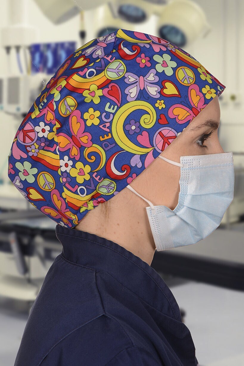 Surgical Theatre Scrub Hats Peace-and 