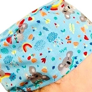 Theatre scrub hats Caps Happy Rainbows and Koalas  bear print  surgical doctors nurses ODP Anaesthetist midwife vet cook dentist unisex