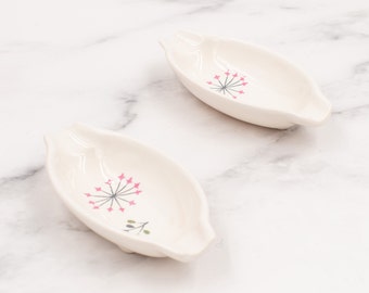 Gladding McBean Franciscan Echo Spoon Rest or Ash Tray - Set of 2