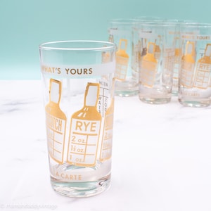 What's Yours Mid-Century Bar Highball Glasses - set of 6