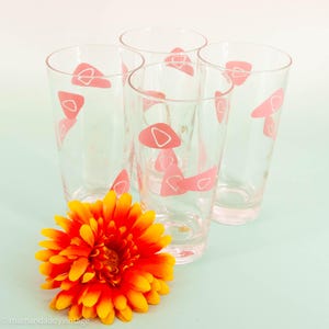 Pink Contemporary or Capri Highball Glasses by Federal Glass - set of 4