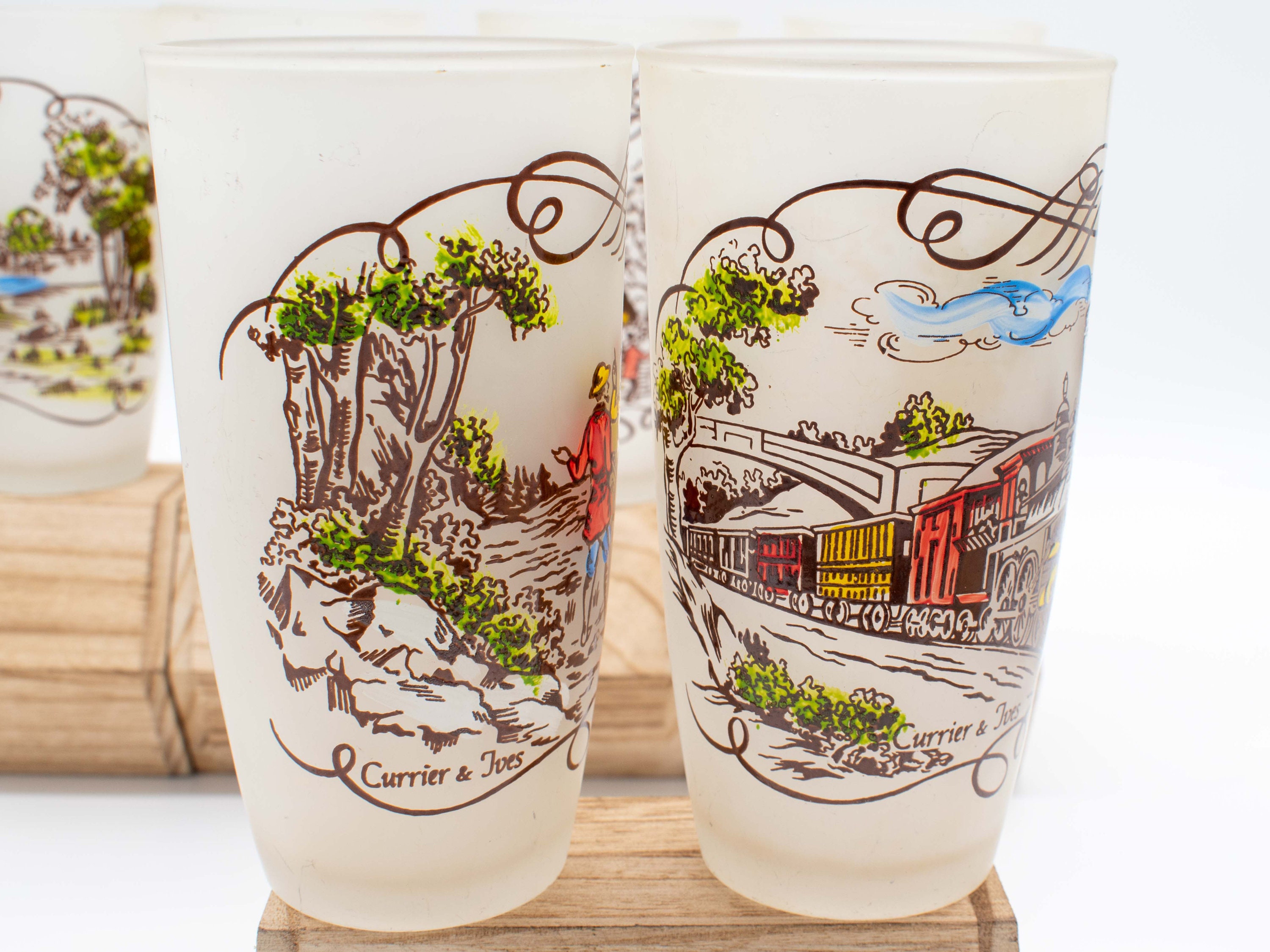 Currier And Ives Glasses