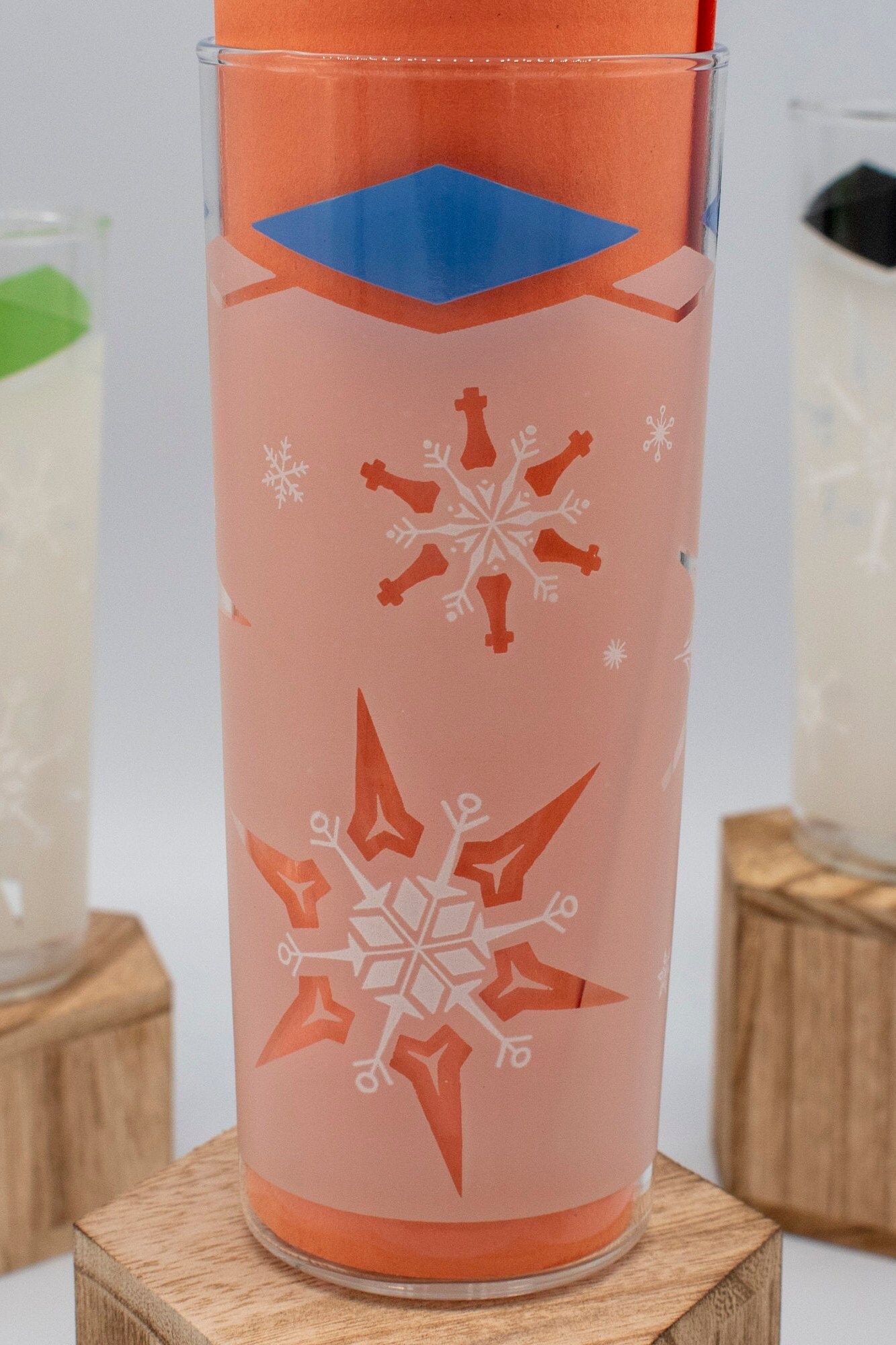 Anchor Hocking Frosted Collins Glasses With Snowflakes and Etsy