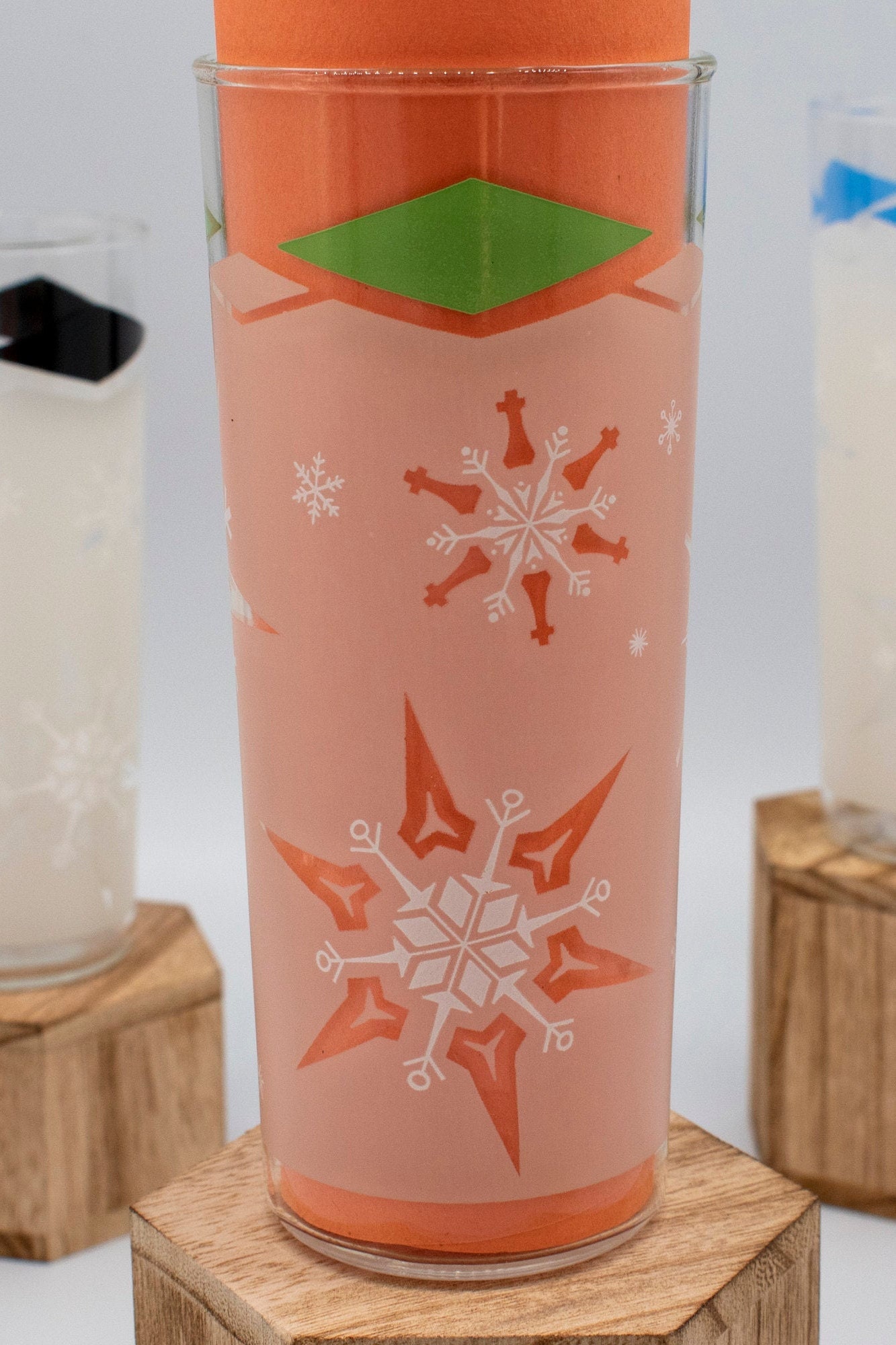 Anchor Hocking Frosted Collins Glasses With Snowflakes and Etsy