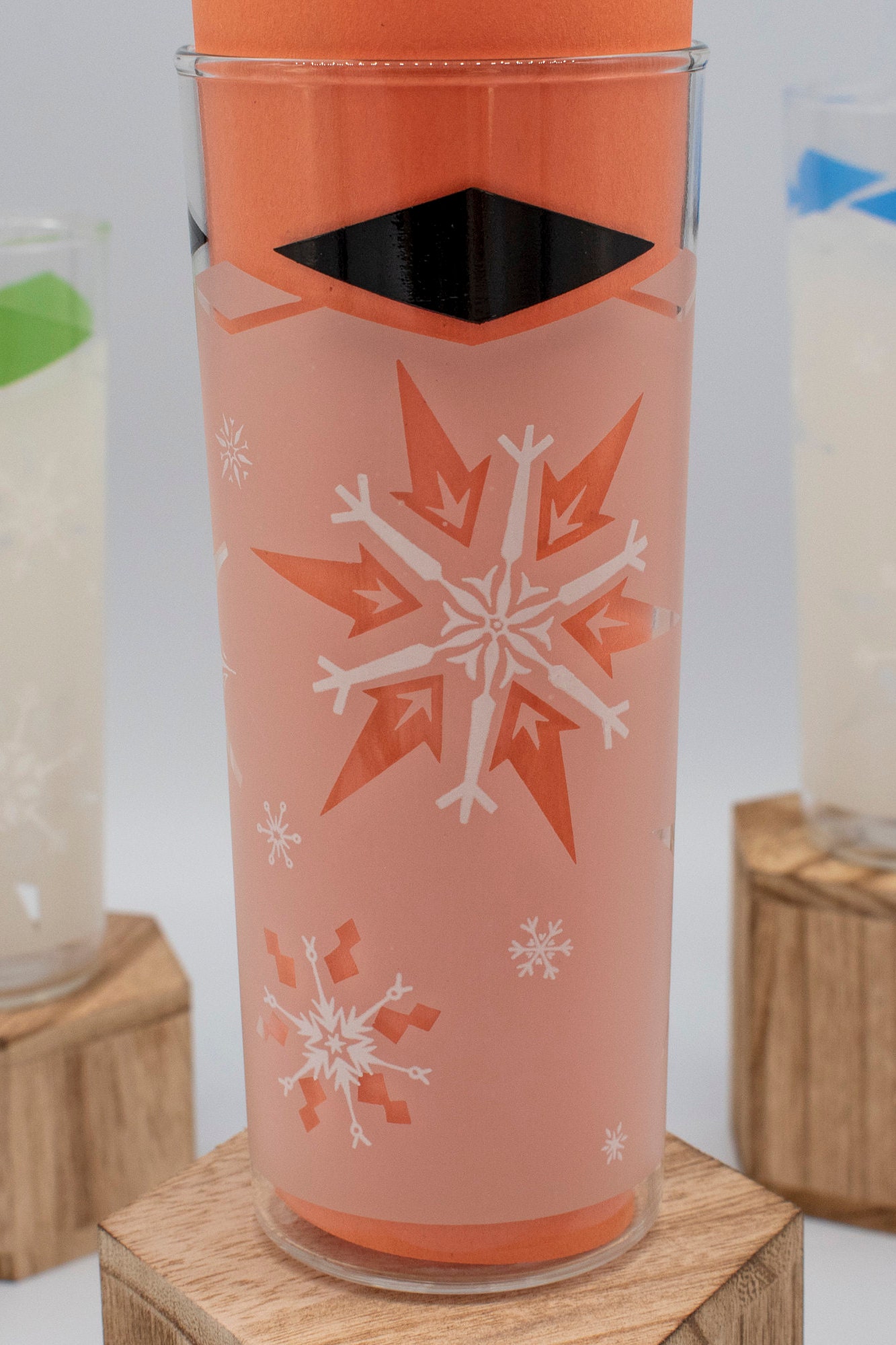 Anchor Hocking Frosted Collins Glasses With Snowflakes and Etsy