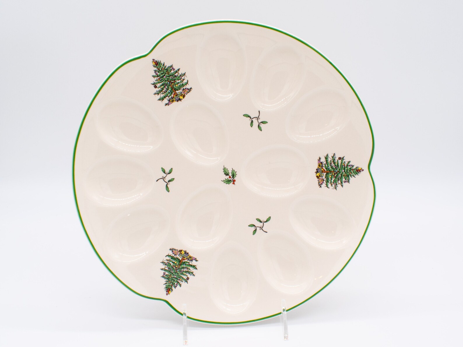 Spode Christmas Tree Deviled Egg Plate S3324 Etsy