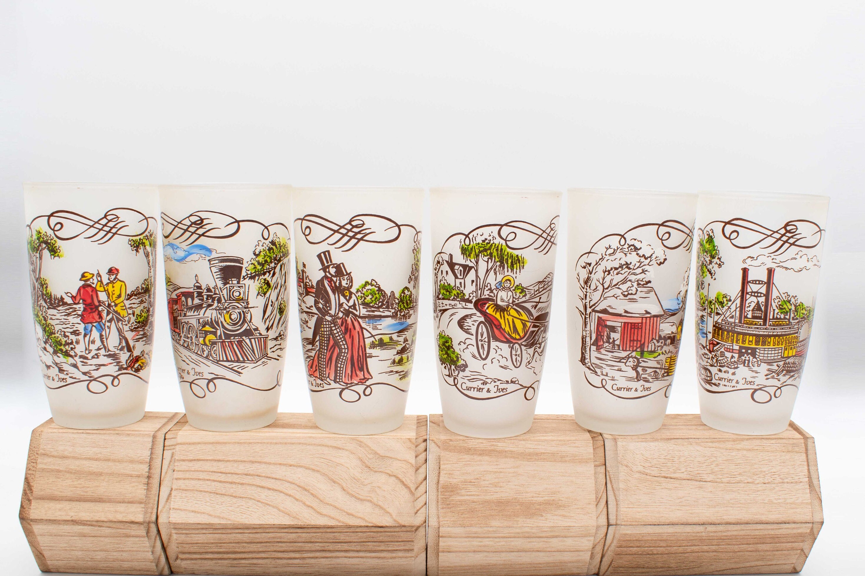 Currier And Ives Glasses