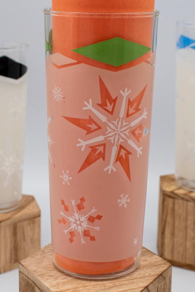 Anchor Hocking Frosted Collins Glasses With Snowflakes and Etsy