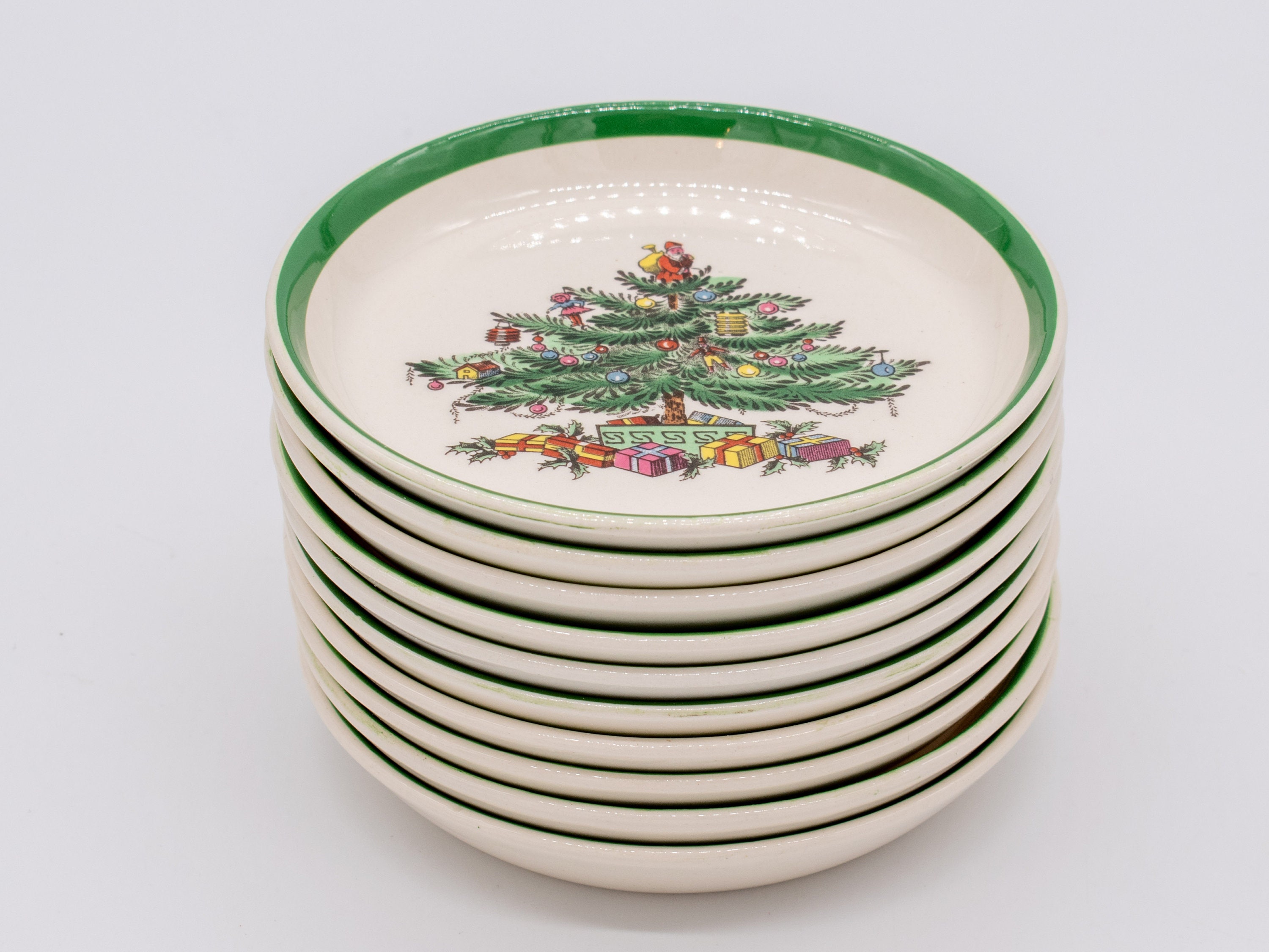 Spode Christmas Tree Set of 2 Coasters S3324 Etsy