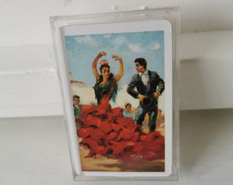 Vintage Heraclio Fournier Vitoria Spanish Flamenco Dancer Playing Cards 5612