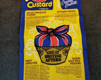 Vintage Tea Towel ~ Brown & Polson Custard ~ Advertising Collectable
