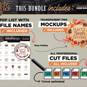 25 ThanksGiving Round Signs Bundle SVG BEST SELLER image 4