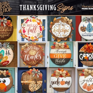 25 ThanksGiving Round Signs Bundle SVG BEST SELLER image 2