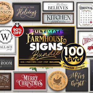 Bundel met 100 kerstboerderijborden | SVG BESTSELLER