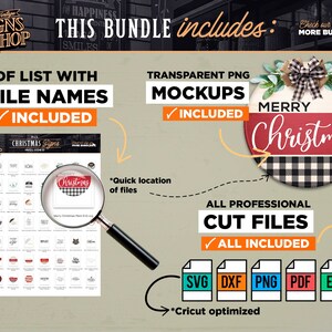100 Weihnachten Türschild SVG Bundle: Urlaub Willkommensschilder (Digitaler Download) Bild 2