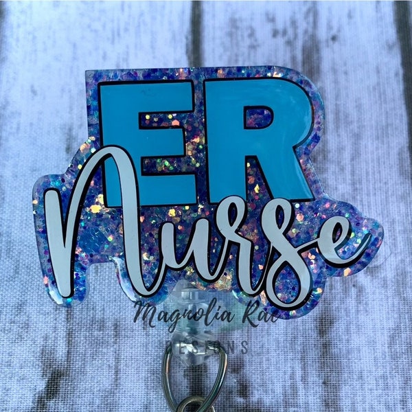 ER Nurse Badge Reel - Emergency Room ID Badge Holder