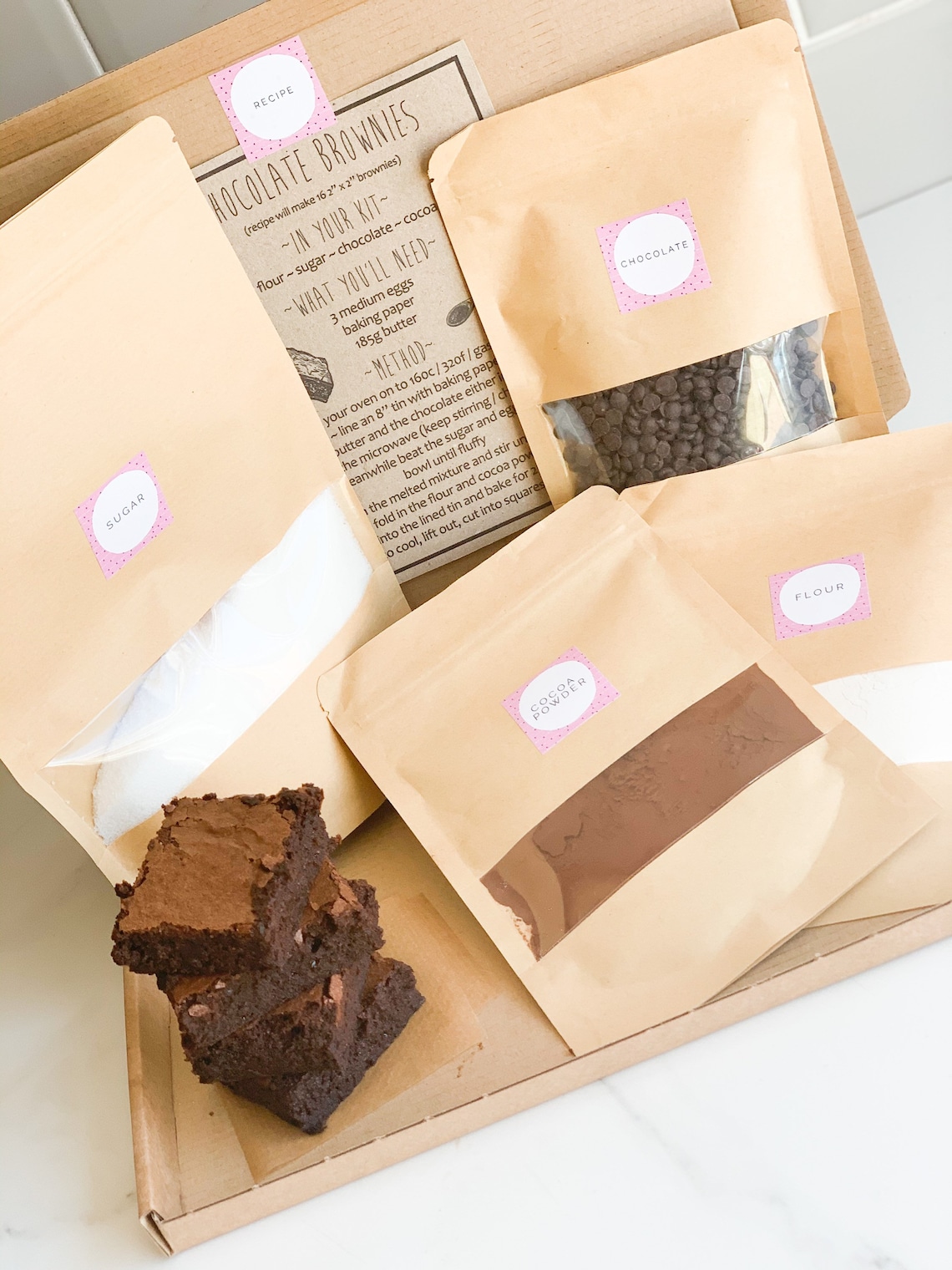 Brownie Baking Kit Makes 16 Brownies Etsy UK