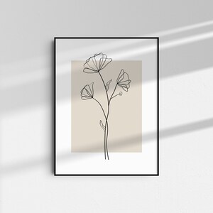 Neutral Flower Wall Print