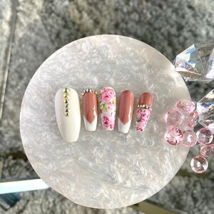 Luxury Glam Nails | Press on Nails | Glue on Nails Wedding Prom Special Holiday Nails short long custom trendy Instagram hand painted nails