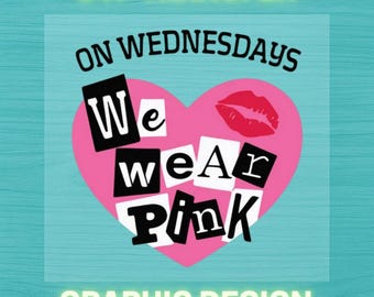 On Wednesday We Wear Pink Breast Cancer Support DTF Ready to Press Heat Transfer