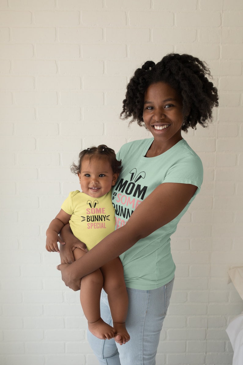 Some Bunny Mom Shirt Matching Christmas Shirts Mommy and Me Outfits Baby Shower Gifts For New Mama Cute Pregnancy Announcement Clothes