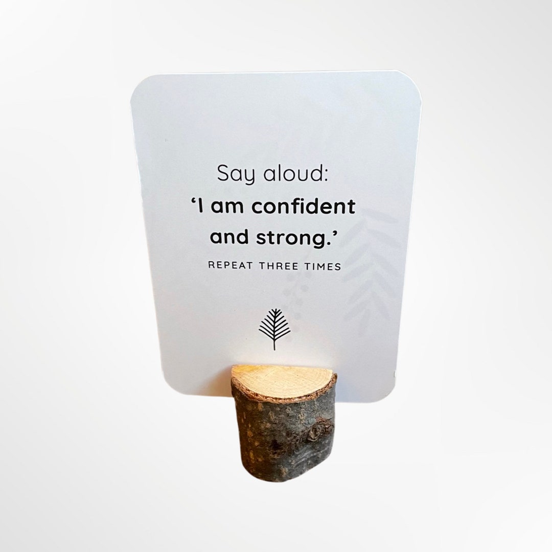 Wooden Affirmation Card Stand Round Card Holder Card Stand Stand for Affirmations Card Display