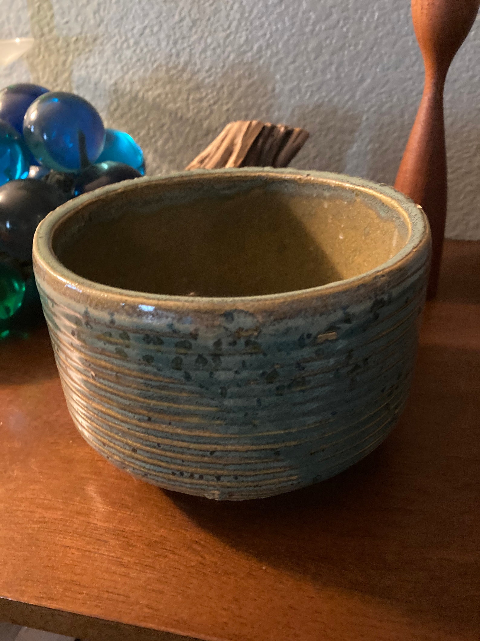 Vintage Zanesville Stoneware Company Ribbed Round Planter Pot Etsy