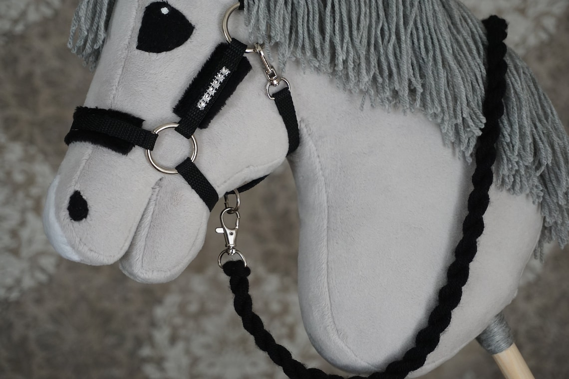Hobby Horse Light Gray With Halter Lead Horse on a Stick Etsy